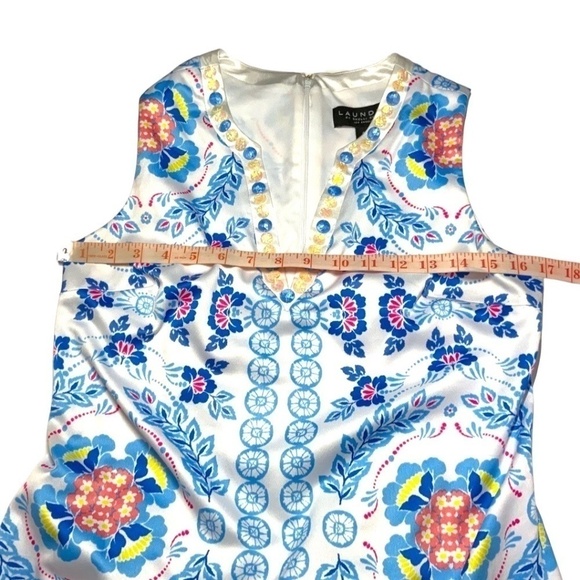 LAUNDRY By Shelli Segal Fully Lined Sheath Dress Embellished and Beaded US SZ 4 - Picture 6 of 11